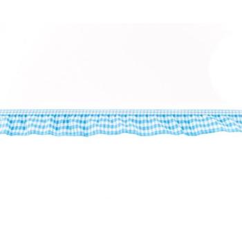 Elastisches Karorüschenband Hellblau 2 cm Breite